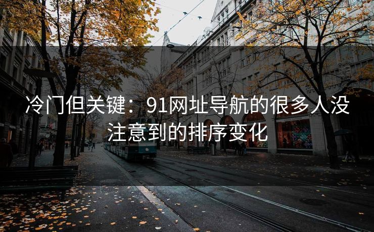冷门但关键：91网址导航的很多人没注意到的排序变化