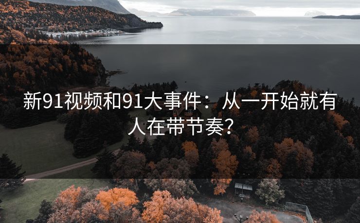 新91视频和91大事件：从一开始就有人在带节奏？