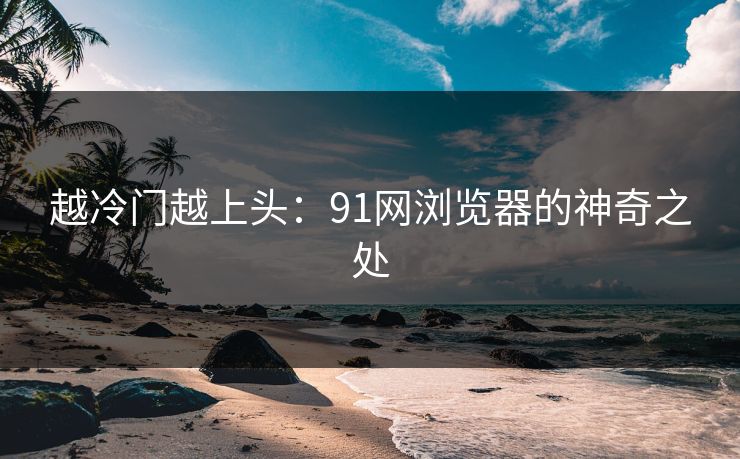 越冷门越上头：91网浏览器的神奇之处